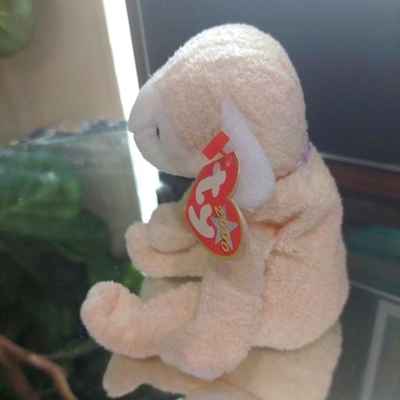 TY Beanie Babies “Fleecie" Retired- Vintage- Lamb Stuffed Animal - Picture 8 of 10